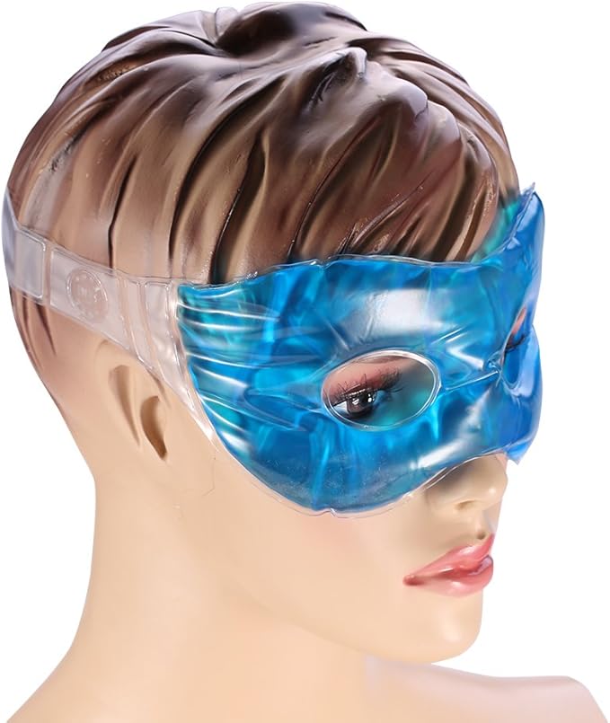 Therapeutic Cold or Warm Eye Mask,Soothing Relaxing Comfortable with Adjustable Strap Gel Remedy Relief Masks-Velvo Beauty