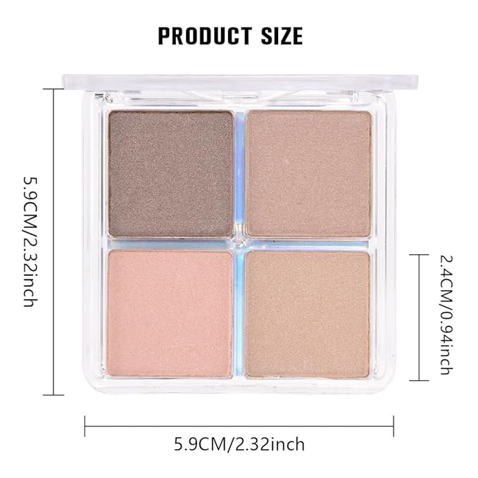 evpct Eyeshadow Quad Palette, Taupe Bronze Champagne Peach Pink Nude Glitter Shimmer Metallic Matte High Pigment Eye Shadow Palette Makeup for older Women, Smudge Proof Vegan Cruelty-free Sheerly Nude-Velvo Beauty