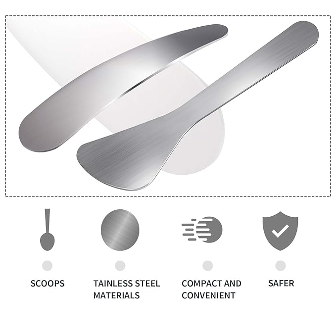 2Pcs Mini Metal Cosmetic Spatulas, Makeup Spatulas, Skincare Spatula, Cream Spatula, Beauty Accessories for Mixing and Sampling Plant Masks, Skin Care Creams, Eye Cream, Essences(Style 2)-Velvo Beauty