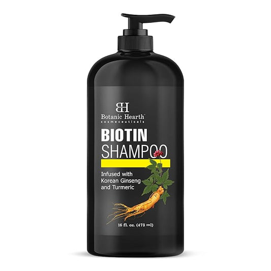 Botanic Hearth Biotin Shampoo | Infused With Korean Ginseng & Turmeric For Stronger, Thicker | Looking Hair | Sulfate & Paraben Free | 16 Fl. Oz-Velvo Beauty
