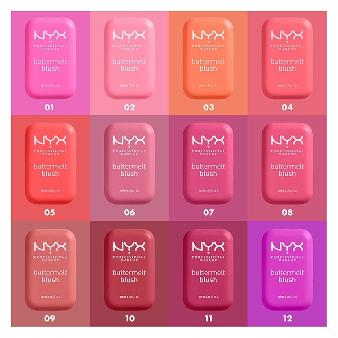 NYX PROFESSIONAL MAKEUP Buttermelt Powder Blush, Fade and Transfer-Resistant Blush, Up to 12HR Make Up Wear, Vegan Formula - My Butta Half-Velvo Beauty