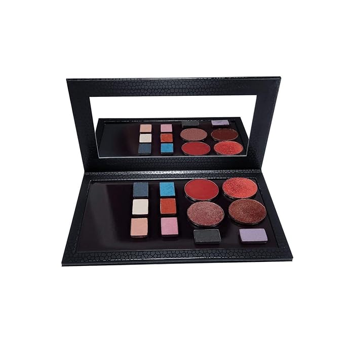 Magnetic Palette Empty Eyeshadow Makeup Palette with Shatterproof Mirror for Eyeshadow Lipstick Blush Powder (Black)-Velvo Beauty