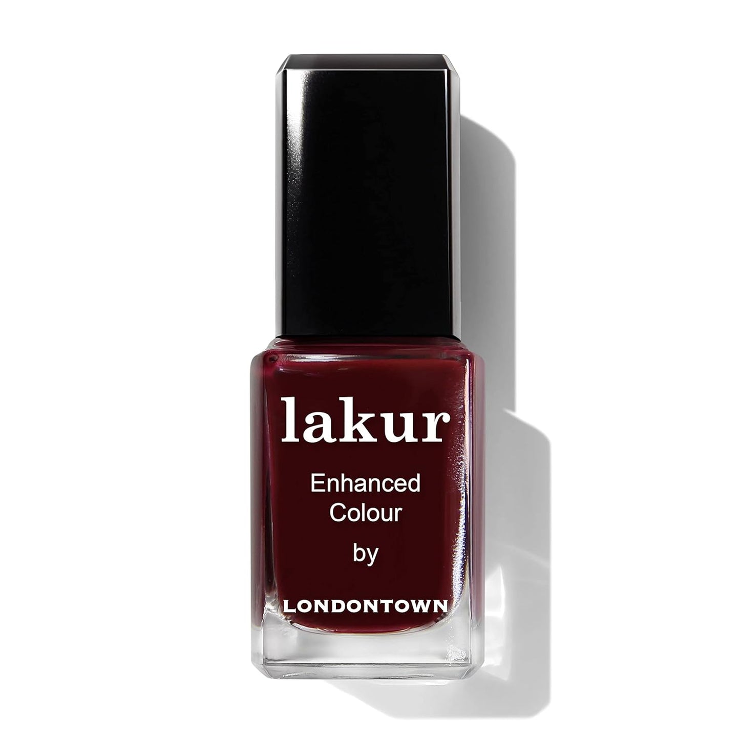 LONDONTOWN lakur Nail Polish - Chip-Resistant, Non-Toxic, Conditions & Hydrates Nails | Glossy Blackened Purple, Elderberry, .40 fl oz-Velvo Beauty