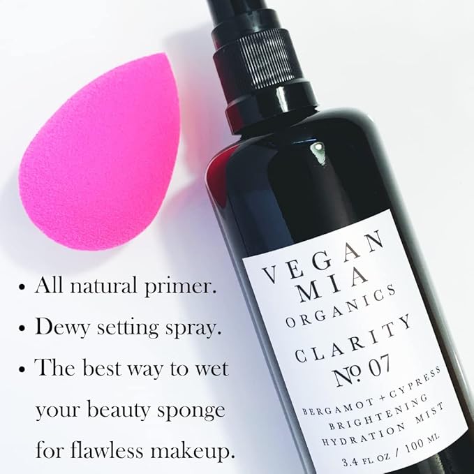 USDA Organic Clarity Balancing Face Mist - Hydrating Rose Water Facial Spray Suitable For All Skin Type Face Moisturizer, Setting Spray for Makeup & Face Primer, 3.4 oz-Velvo Beauty