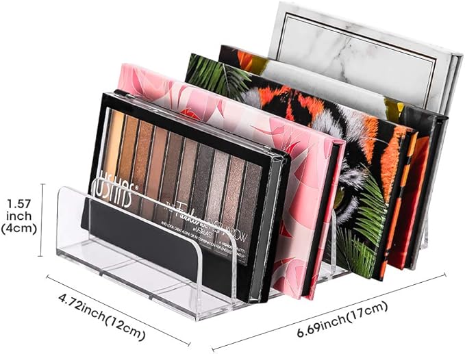 Eyeshadow Makeup Palette Cosmetic Organizer - Waterproof Eyeshadow Organizer for Eye Makeup Palette,Bathroom Countertop,7 Sections (1PCS-Large)-Velvo Beauty
