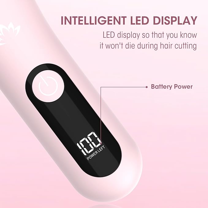 Lanumi Bikini Trimmer Women Rechargeable Body Hair Trimmer Electric Shaver Pubic Hair Grooming Kit with Charging Dock IPX7 Waterproof Wet/Dry Use (Pink)-Velvo Beauty