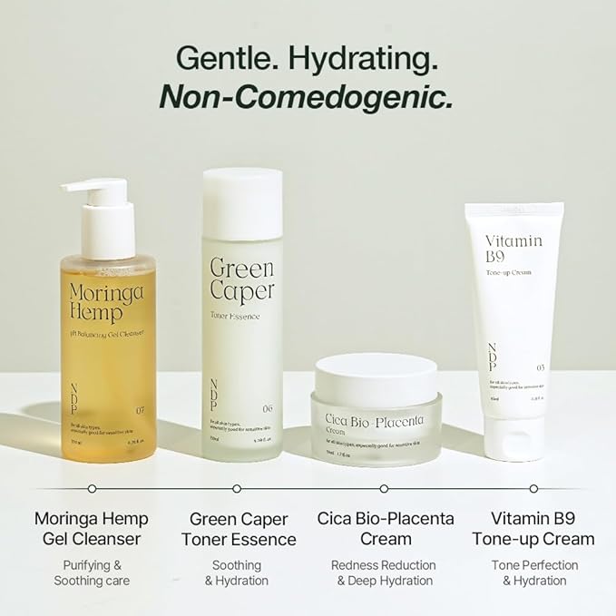 NDP Moringa Hemp Gel Cleanser, Gel-to-Foam, pH Balancing, Vegan, Non-Stripping, Hydrating Face Wash for Sensitive Skin – Fragrance-Free, Clean Beauty, Korean Skincare, 200ml / 6.76 fl oz-Velvo Beauty