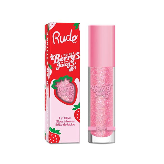 Rude Cosmetics Berry Juicy Lip Gloss - Flirty for Women - 0.14 oz Lip Gloss-Velvo Beauty