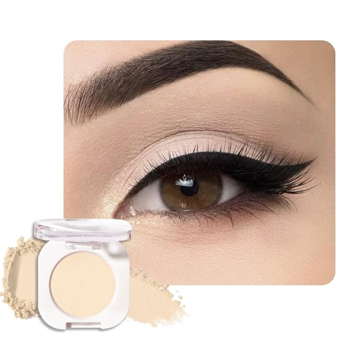 Nude Beige Single Matte Eyeshadow Makeup, Neutral Powde Eye Shadow for Women, Smoky Beige Matte Singles Eyeshadow Palette Pigmented Waterproof,sombras para ojos,Girls Monochrome Eyeshadows Gift-Velvo Beauty