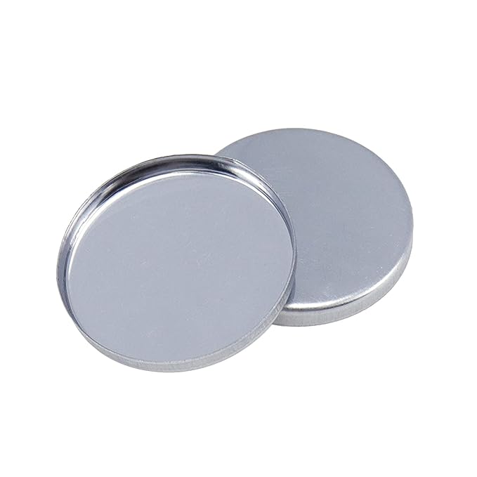 Pack of 30 Empty Round Metal Pans 26mm Eyeshadow Palette Pans Replacement for Magnets Makeup Palettes (3mm Height) Silver-Velvo Beauty