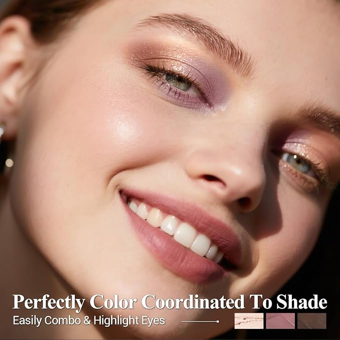 Neutral Eyeshadow Stick Makeup 6PCS Set, Dark Grey Shimmer Matte Cream Eye Shadow for Smoky Eye Brightener Pencil Crayon - A3 Smoky Rose Taupe-Velvo Beauty