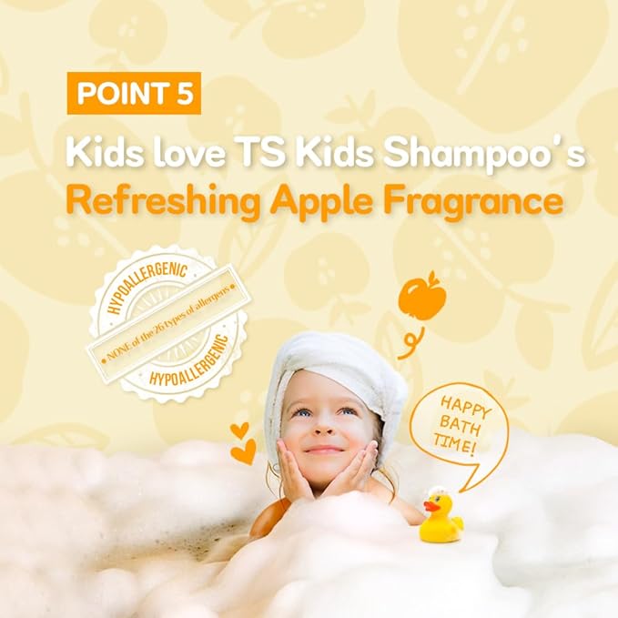 TS Kids Shampoo For Itchy, Dandruff Scalp Kids | Treatment for kids | Free Sulfate, Parabens, Silicones, Allergen (14.1 fl oz, 400ml)-Velvo Beauty