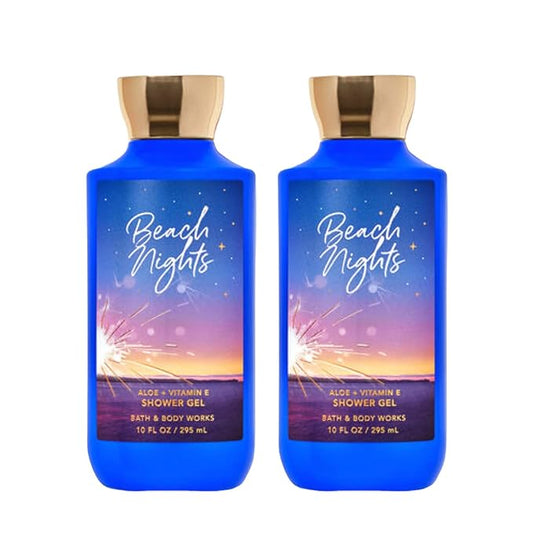 Bath & Body Works Shower Gel Gift Sets 10 Oz 2 Pack (Beach Nights)-Velvo Beauty