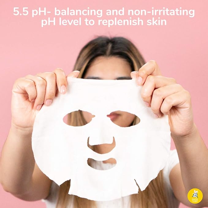 FACETORY K Beauty Face Mask Skin Care - OATS MY BANANAS CALMING Sheet Mask with Oat Extract | Milky Essence Soothes & Moisturizes (10 Pack)-Velvo Beauty