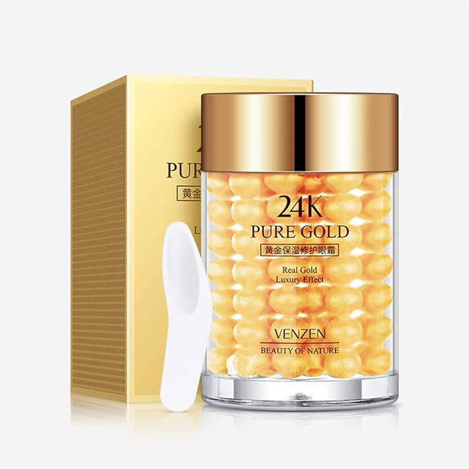 VENZEN Pure 24K Gold Eye Cream Real Luxury Effect Beauty Of Nature Nourishment Hydrating 30g-Velvo Beauty