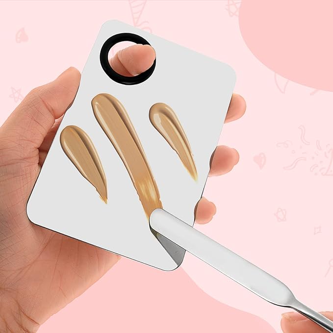 Picasso Spatula Makeup Korean Stainless Steel Makeup Spatula and Palette Set Professional Facial Makeup Tools Foundation Spatula Cosmetic Spatula Tool Makeup Mixing Palettes-Velvo Beauty