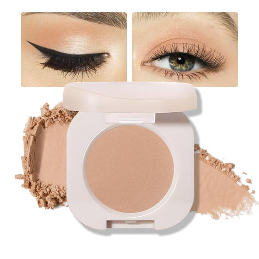 Monochrome Matte Eyeshadow, Brown Eye Shadow Makeup, Neutral Matte Pressed Powder,Single Vegan Eyeshadow, Highly Pigmented Natural Eyeshadow Palette,Single Long Lasting Nature Eye Make 04#-Velvo Beauty