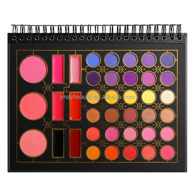 NATURAL GLARE makeup pallet All in one makeup pallet notebook contains 78 colors, setting powder, Bronze, Blush, Lipstick, ans of course our lovely eye shadows. the colors bring out all seasons.-Velvo Beauty