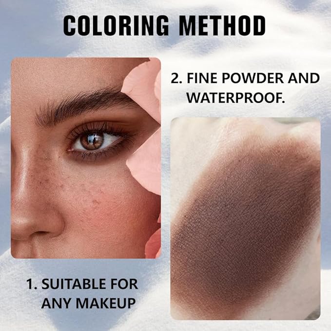 Kaely Pressed Single Eyeshadow Makeup, Coffee Matte Highly Pigmented Monochrome Eye Shadow Palette, Waterproof Neutral Powde Mini Eyeshadow, sombras para ojos, Lightweight Blendable, 09