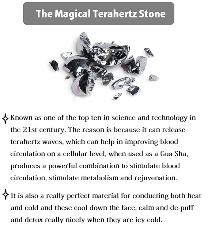 Terahertz Stone Gua Sha Scraping Tools Lymphatic Drainage Massager Facial Energy Beauty Myofascial Release Tool Linfatic Drainage-Velvo Beauty