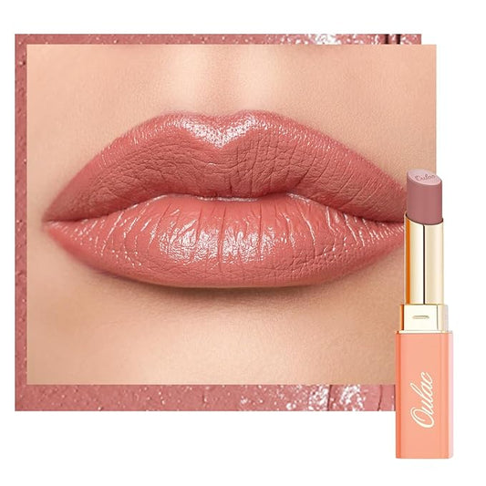 Oulac Pink Lipsticks for Women, Coral Nude Matte Lipstick, Full Coverage Lip Color, Satin Matte Finish, Cream Texture, Hydrating, Infused with Hyaluronic Acid, Vegan & Clean Beauty 4g SG06 Babe-Velvo Beauty