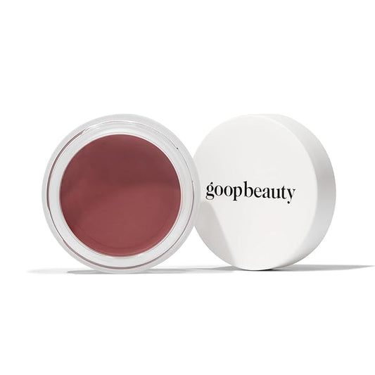 goop Beauty Cream Blush | Sheer Pop of Color for Lips & Cheeks | Vitamin C, Vitamin E, & Safflower Oil | Natural Makeup for Glowing Skin | Paraben & Silicone Free | 0.5 oz | Afterglow - Soft Berry-Velvo Beauty