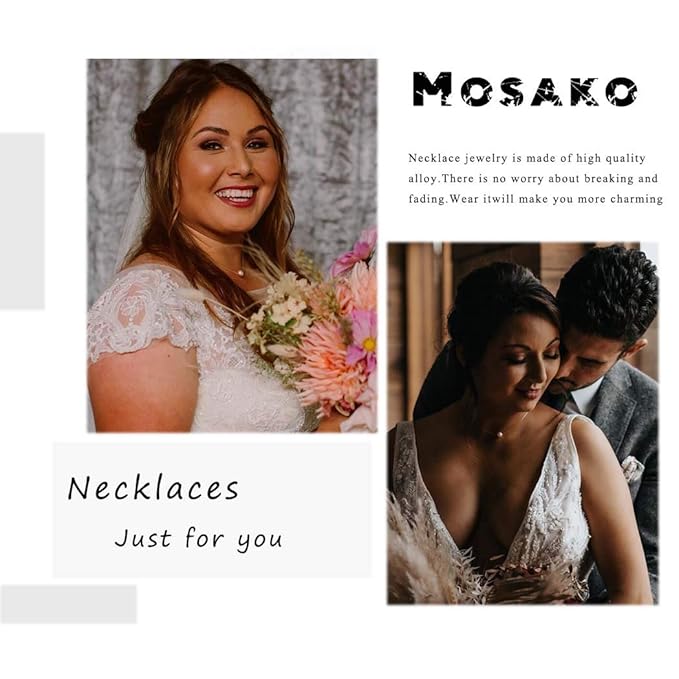 Single Pearl Pendant Necklace Chain Gold Necklace Short Necklaces for Women and Girls (Gold)-Velvo Beauty