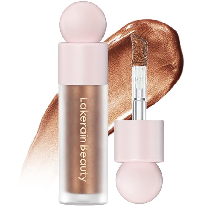 Erinde Liquid Highlighter Makeup, Face Highlighter Bronzer Makeup Stick, Natural Glossy Finish, Lightweight Blendable Silky Smooth Cream Face Illuminator Makeup, Cruelty-free, 04# CANDLELIGHT-Velvo Beauty