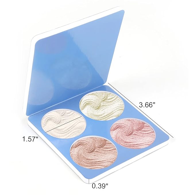 Boobeen Highlighter Makeup Highlighter Palette Powder Shimmer Highlighter Makeup Facial Illuminator Bronzer Palette Waterproof Long Lasting-Velvo Beauty