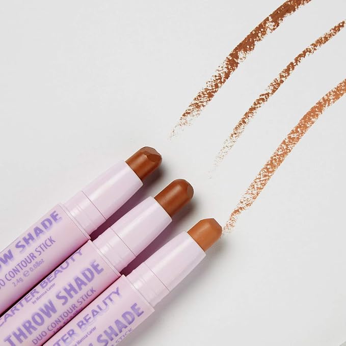 Carter Beauty By Marissa Carter Throw Shade Duo Contour Stick- Adds Definition To The Face - Conceals And Corrects The Complexion - Easily Blendable - Cruelty-Free - Medium - 0.08 Oz-Velvo Beauty
