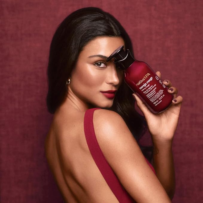 O Boticário Nativa SPA Cherry Rouge Velvety Body Lotion, Bold Oriental Amber Fragrance with Cherry Extract & Quinoa Oil, Collagen Boosting Hydration, 13.5 Ounce (400ml)-Velvo Beauty