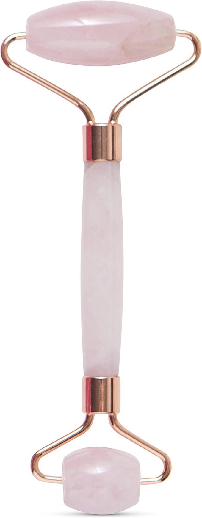 Rose Quartz Roller for Face - Facial Massage Tool for Natural Beauty Skin Care - Pink Face Roller Reduces Dark Eye Circles and Puffiness with 100% Authentic Quartz Crystal-Velvo Beauty