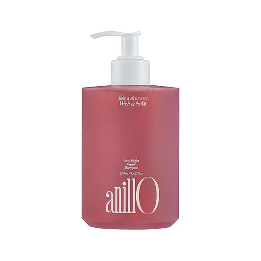 Rosy Night Repair Shampoo – Anti-Dandruff & Damage Repair with Damask Rose Water & Ceramide – Color Safe, Silicone & Sulfate Free (15.22 fl. Oz)-Velvo Beauty