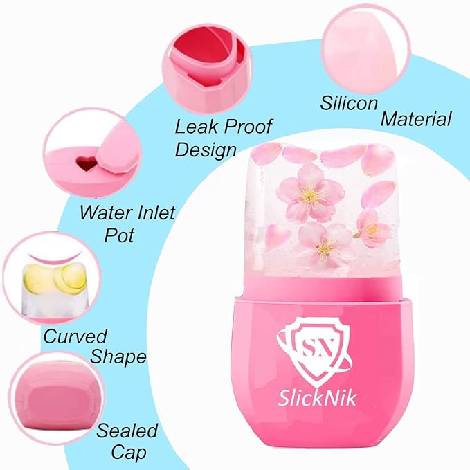 Ice Roller for Face & Eye Puffiness Relief - Enhance Your Natural Glow with Face Ice Roller, Ice Mold for Face with New Leak-Proof Design, Reusable Ice Face Roller-Gift for Women-Velvo Beauty