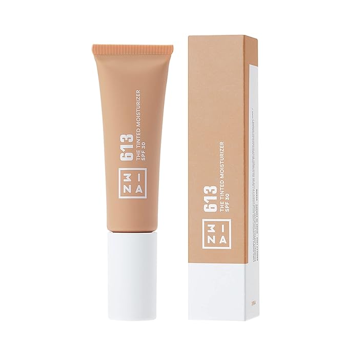 3INA 613 Tinted Moisturizer for Face with SPF 30 - Nude - BB Cream with Light to Medium Coverage - Hyaluronic Acid Moisturizer for All Skin Tones - Vegan, Cruelty and Paraben Free Make Up - 1 oz-Velvo Beauty