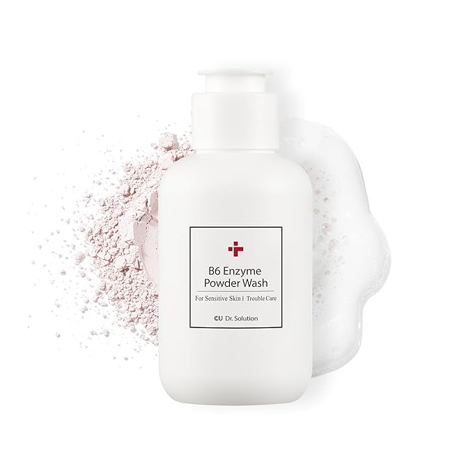 B6 Enzyme Powder Face Cleanser, Korean Skin Care Exfoliating Face Wash with PHA and Papain Enzyme, Face Exfoliator with Calamine and Vitamin B6, Gentle Cleanser, 55g (1.94 Oz)-Velvo Beauty