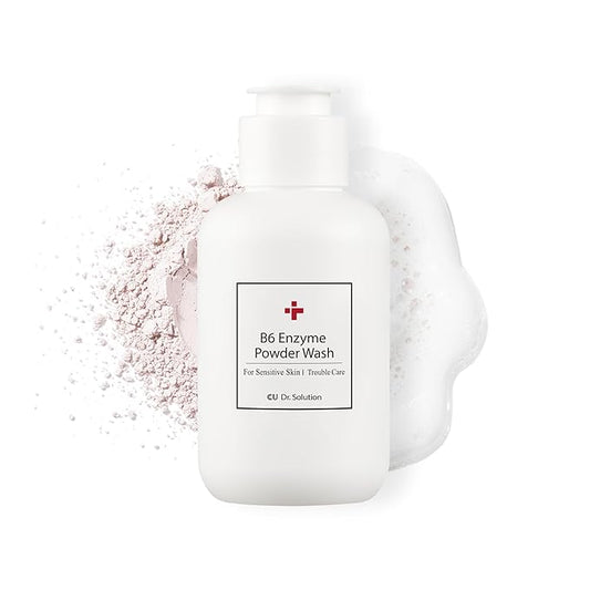 B6 Enzyme Powder Face Cleanser, Korean Skin Care Exfoliating Face Wash with PHA and Papain Enzyme, Face Exfoliator with Calamine and Vitamin B6, Gentle Cleanser, 55g (1.94 Oz)-Velvo Beauty