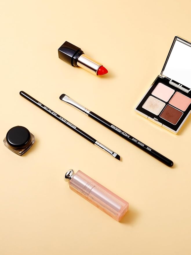 EIGSHOW Angled Eyeliner Brush & Eyeshadow Brush, High-End Precision Gel Liner and Short Smudge Brushes for Cat Eye, Winged Liner (E835&E806)-Velvo Beauty