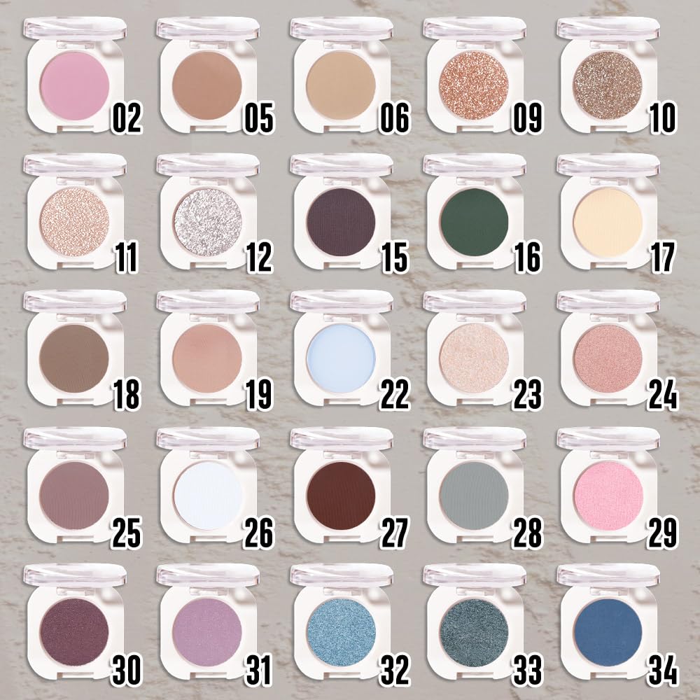 Slive Glitter Eyeshadow Palette for Women, Single Monochrome Eye Shadow Makeup, Shiny Pressed Powder, Blendable Natural sombras para ojos, Holographic,Vegan,Travel -12-Velvo Beauty