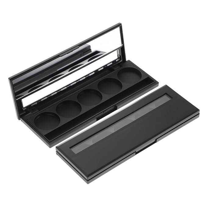 2Pcs 5 makeup pallet eyeshadow pans magnetic empty Palette Containers makeup container Eyeshadow Empty Case sample containers Eyeshadow Case cosmetic makeup powder travel-Velvo Beauty