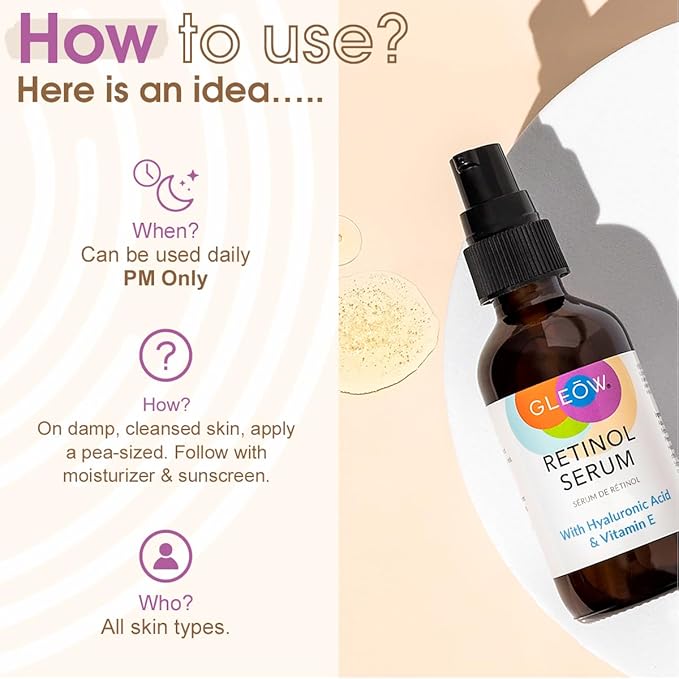 Retinol Serum for Face with Hyaluronic Acid, Retinol for Face Is Suitable for All Skin Types, Hydrating Serum Women and Men Plumps Youthful Appearance 2oz-Velvo Beauty