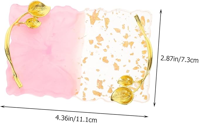 FOMIYES 2pcs Nail Palette Nail Art Gel Nail Art Palette Nail Tool Manicure Display Board Nail Polish Display Board Nail Color Palette Copper Plating Pink Makeup Mixing Plate Nail Art Plate-Velvo Beauty