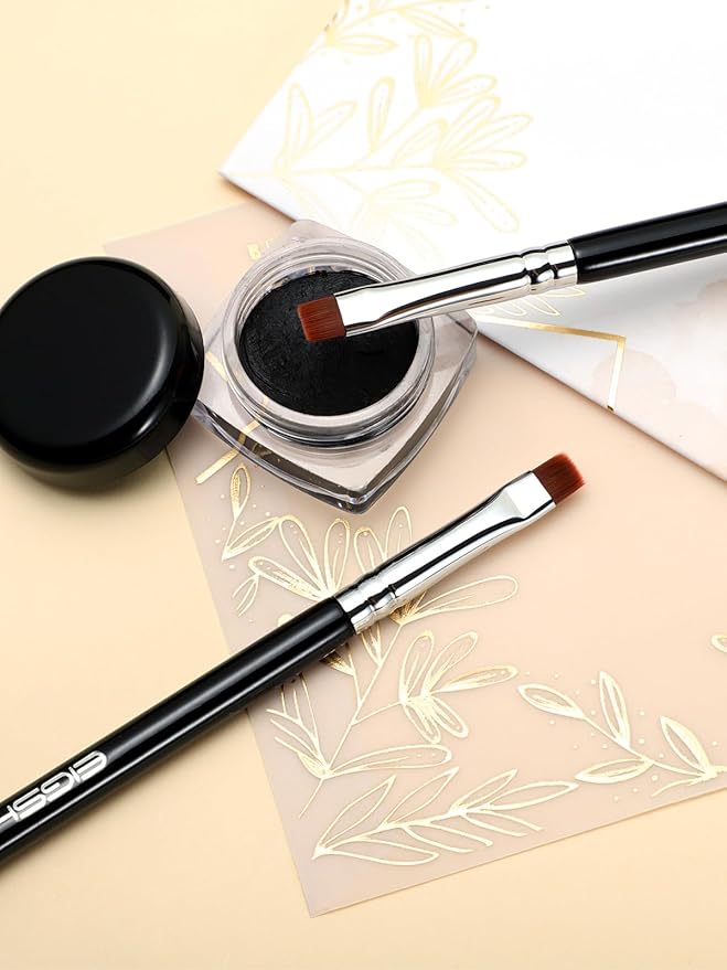 EIGSHOW Flat Eyeliner Brush, Professional Precise Eyebrow Concealer Brush for Sharp Defined, Eye Liner Application with Gel Liquid Cream Powder (E808)-Velvo Beauty