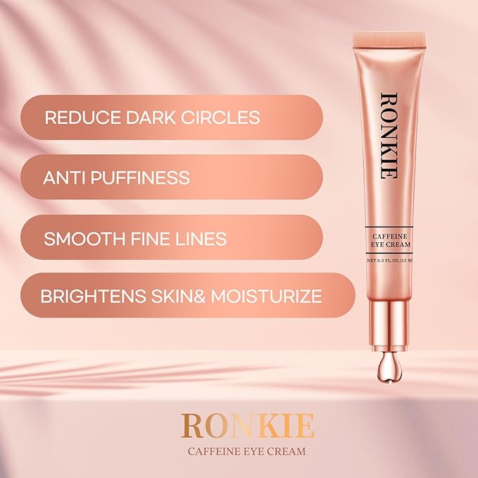 Eye Cream for Dark Circles and Puffiness: Caffeine - Retinol Cream- Anti Aging Wrinkles With Collagen Hyaluronic Acid Fine Lines Depuffer in 3-4 Weeks-15 mL-Velvo Beauty