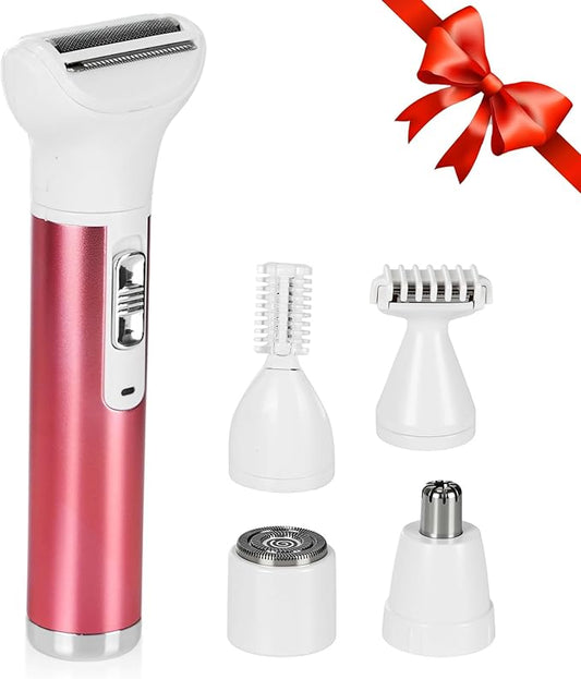 Women Face Epilator, 5-in-1 depiladora, Facial Hair Removal for Women, Facial epilator, Hair Removal Device, 5 Attachments for Eyebrows, Nose, Body-Velvo Beauty