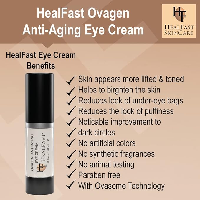 The Original Ovagen Anti-wrinkle Eye Cream with Retinol (.5 Oz) | Smooth Fine Lines and Hyaluronic Acid to Brighten Dark Circles and De-Puff Bags Skincare-Velvo Beauty