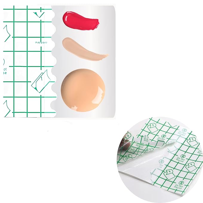 Disposable Makeup Palettes,Makeup Artist Must Haves Adhesive Makeup Mixing Tray Waterproof Tape,Mini Travel Makeup Palette for Women Girls Female Make up (3.2 Inch/120 Pieces)-Velvo Beauty