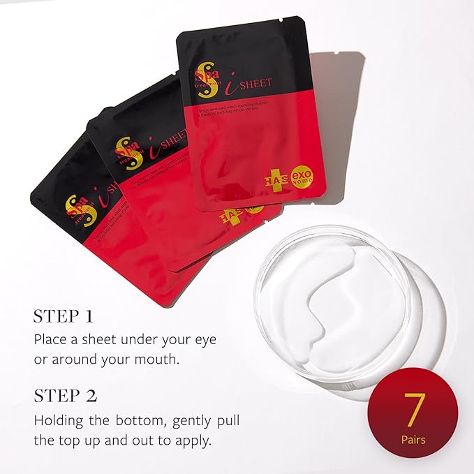 Spa Treatment HAS Stretch iSheet exo Japanese, Under Eye Patches for Puffy Eyes and Dark Circles, Eye Mask, Under Eye Masks, Wrinkles, Eyebag, Eye Masks for Dark Circles and Puffiness (7 Pairs)-Velvo Beauty