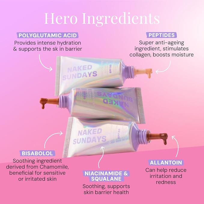Naked Sundays BeautyScreen™ SPF 50 Mineral Peptide Foundation Tint – 2-in-1 Skin Tint & Mineral Sunscreen | Radiant, Buildable Coverage, Acne-Safe, Infused with Peptides (6 Tan Caramel, 1.01 oz)-Velvo Beauty
