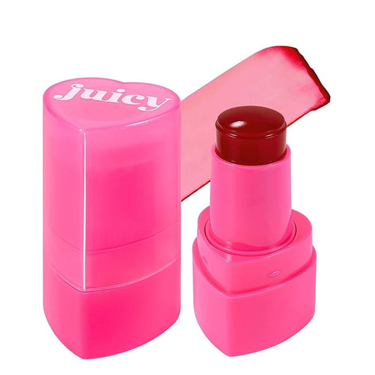 Water Jelly Tint Blush, 3-In-1 Multi-Use Blush Cream Blush Stick for Eyes, Cheeks & Lips, Hydrating & Bouncy Jelly Texture, Blends Perfect for Skin Portable Multipurpose Long Lasting Waterproof(03, s)-Velvo Beauty